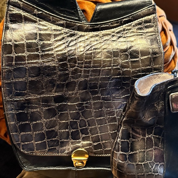 Beautiful short cross bag or shoulder bag in pewter made in Spain !! - Picture 6 of 7